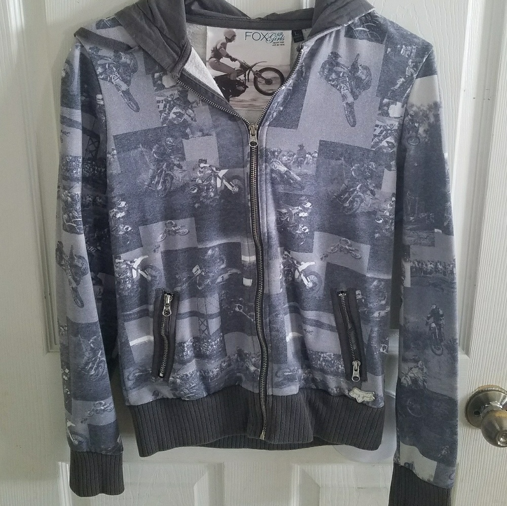 Fox Racing Girls Hoodie Sweatshirt Motocross Print